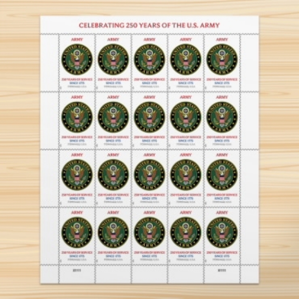 100 U.S. Army  250th USPS Stamps‎ Military Postage Stamp Army Marines